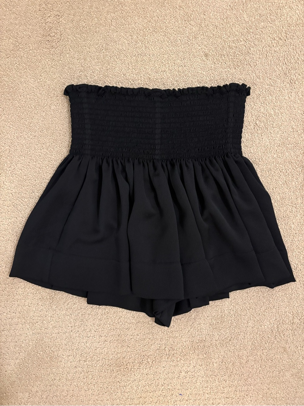 Koch Erica Black Smocked Ruffle Skort XS